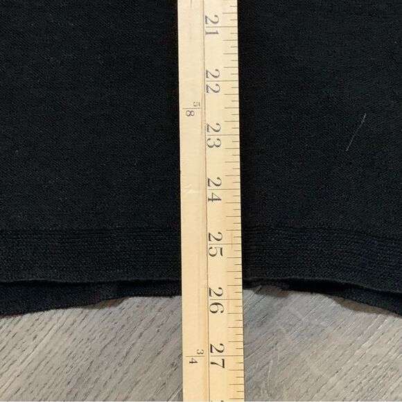 J. JILL Tunic 59% Linen Blend Women’s XL Black Long Bell Sleeve Slit Scoop Neck. - Picture 10 of 15